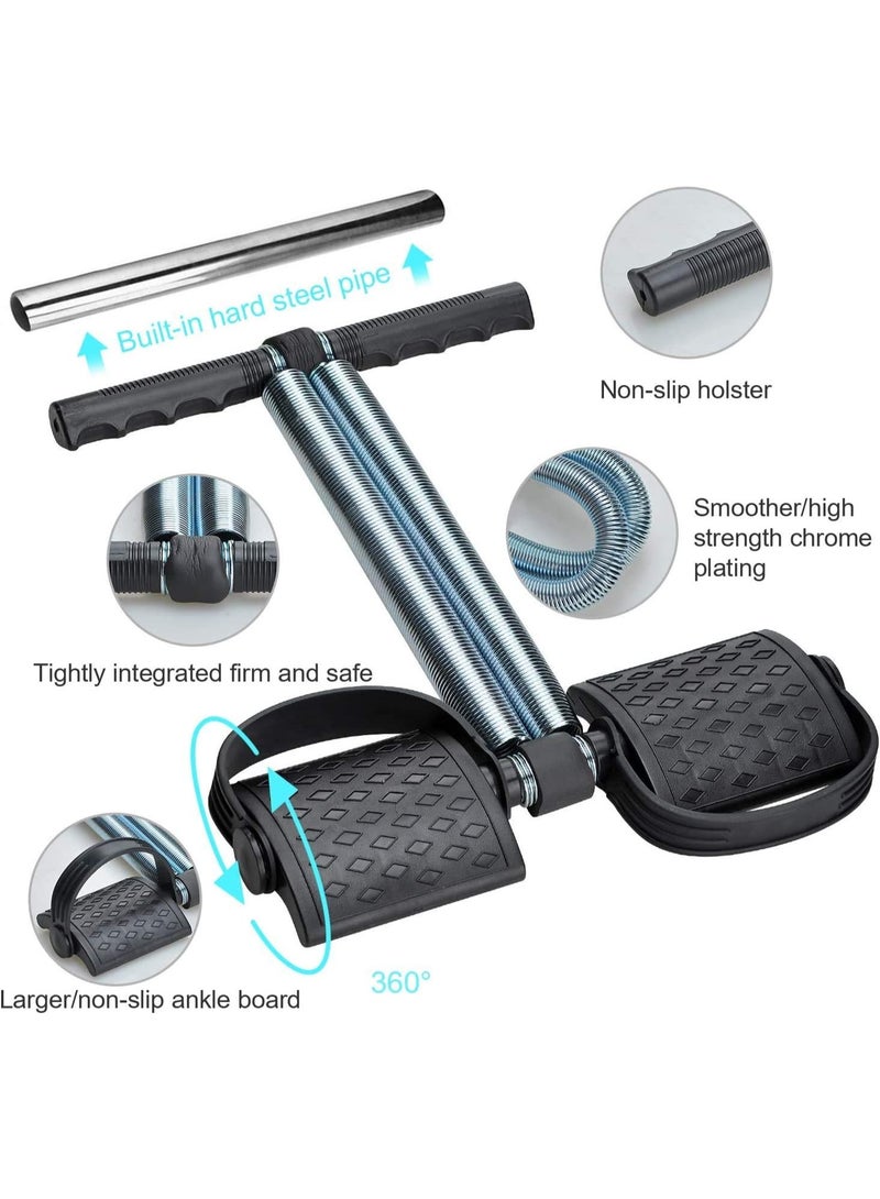 Elastic Sit Up Pull Rope Dual Spring Tension Foot Pedal Abdomen Leg Exerciser Tummy Trimmer Equipment Bodybuilding Expander for Fitness Yoga Training - Image 2